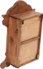 The back of a small, wooden wall shelf is shown against a white background. Náhled obrázku produktu