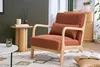 Miliboo - Skandinavischer Sessel aus rostbraunem Stoff mit Produktbild-Vorschau 2