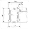 ELLEN Stahlzargendichtung K2154 z. einstecken W-PVC weiß, L Produktbild-Vorschau 2