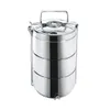 Contenitore termico per alimenti in acciaio inox con tre Anteprima dell’immagine prodotto 1