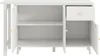 A white cabinet with open doors and a drawer. Produktbild-Vorschau