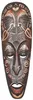Wandmaske Senge, Holzmaske Afrika, 50 cm Wanddeko, Wanddekoration, Wandschmuck, handgefertigt, geschnitzt und bemalt, Maske Produktbild-Vorschau