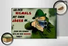 Holzschild Jäger 30x20cm leg dich niemals mit Jäger an Produktbild-Vorschau 2