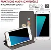A product image showcasing a phone case with its features highlighted by text and icons. Produktbild-Vorschau