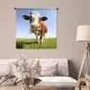 MuchoWow® Wandteppich Wandbehang Kuh - Tiere - Blumen - Produktbild-Vorschau 5