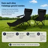 BigDean verstellbarer Campingstuhl mit Fußablage, hoher Produktbild-Vorschau 2