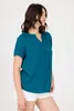 Damenbluse Doppelpack Viskose Petrol Creme Gr. 38 Produktbild-Vorschau 5
