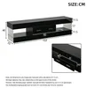 MODFU TV-Schrank Schwarz Hochglanz, TV-Lowboard mit LED und Produktbild-Vorschau 5