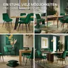 Set di 2 sedie da pranzo ML-Design, verde scuro, seduta in Anteprima dell’immagine prodotto 6