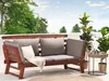 BELIANI Sofa ogrodowa drewniana brązowa 2-osobowa Podgląd zdjęcia produktu 2