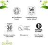 A collection of certifications and marketing badges related to Pukka products, including organic, fair trade, and environmental commitments. Náhľad obrázku produktu