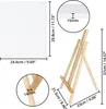 Belle Vous 4 Stk Kleine Staffelei Holz Tisch mit Leinwand Produktbild-Vorschau 2