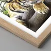Gerahmtes Poster - Rahmen in heller Eiche - Tiger Dschungel Produktbild-Vorschau 2