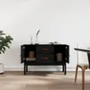 vidaXL Sideboard Schwarz 110x40x78 cm Massivholz Kiefer Produktbild-Vorschau 10