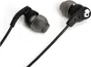 A pair of black in-ear headphones with gray ear tips, shown against a white background. Produktbild-Vorschau