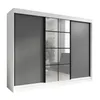 Oravelle 200 cm Weiß / Graphit 3-türiger Kleiderschrank mit Produktbild-Vorschau 1