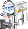 A collage of product images showing a faucet, its packaging, and close-ups of its controls and components. Anteprima dell’immagine prodotto