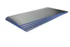 A stack of silver and blue insulation mats on a white background. Voir les images du produit