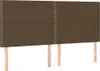 vidaXL Kopfteil Dunkelbraun 200 x 5 x 118/128 cm Stoff Produktbild-Vorschau 1