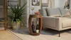 WOHNLING Beistelltisch Sheesham Massivholz rund 30cm · Produktbild-Vorschau 2