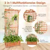 COSTWAY Blumenkasten mit Spalier, Dach und Drainagelöchern Produktbild-Vorschau 4