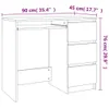 vidaXL Schreibtisch Weiß 90x45x76 cm Holzwerkstoff - Produktbild-Vorschau 9