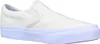 A single white slip-on shoe is shown from a side-diagonal angle against a white background. Produktbild-Vorschau