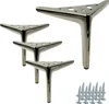 Elegantes 4er-Set Möbelbeine Anker, Schwarz-Chrom, 15 cm – Produktbild-Vorschau 1