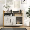 COSTWAY Armoire à chat Bac à litière avec double porte, Voir les images du produit 2