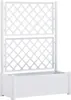 vidaXL květináč s mříží 100x43x142 cm PP Bílý Náhled obrázku produktu 1
