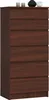 Akord Kommode 6 Schubladen Wenge 60X40X130 Cm Produktbild-Vorschau 1