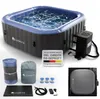 Juskys® Whirlpool SpaLuxe Grau/Blau - 3000W 130 Düsen Produktbild-Vorschau 1