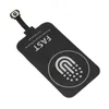 A black wireless charging receiver patch with a white fingerprint icon and text. Anteprima dell’immagine prodotto