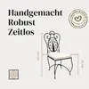 Lot de 4 chaises en fer forgé « Cordoba » faites main | Voir les images du produit 4
