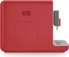 Side view of a red coffee machine with a gray dispenser. Anteprima dell’immagine prodotto