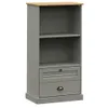 VidaXL 353186, Grau, Holz, Holz, Metall, Pinienwald, Holz, Produktbild-Vorschau 1