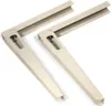 Two beige metal brackets for an air conditioning unit, shown against a white background. Anteprima dell’immagine prodotto