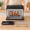 HOMCOM Heißluftfritteuse 36 Liter Mini Backofen mit Umluft Produktbild-Vorschau 3