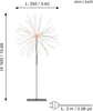 A decorative LED floor lamp with a starburst design and a power cord. Produktbild-Vorschau