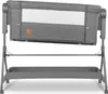 A grey baby crib/co-sleeper is shown from the side against a white background. Produktbild-Vorschau