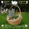 Creative domácí úložný koš Piknikový proutěný koš s uchy 45 Náhled obrázku produktu 4