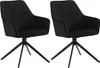 Two black swivel armchairs with star-shaped bases are shown against a white background. Produktbild-Vorschau