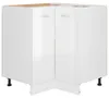 vidaXL Eckunterschrank Lyon Hochglanz-Weiß 75,5x75,5x81,5 Produktbild-Vorschau 1