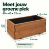 IvoQ Houten Plantenbak – 80 x 40 x 32 cm – Hout – Voor Productafbeelding-voorbeeld 3