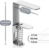 A close-up product shot of a metal clamp with measurement indicators. Produktbild-Vorschau