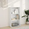 vidaXL Knihovna bílá 60x30x114 cm Materiál na bázi dřeva Náhled obrázku produktu 3