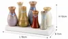 Handgefertigte kleine Keramik Deko Blumenvasen Set aus 7 Produktbild-Vorschau 4