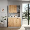 buffet de cuisine Vicco Raul Chêne blanc/force de l'or Voir les images du produit 3