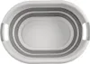A top-down view of an empty, oval-shaped laundry basket. Produktbild-Vorschau