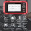 A red diagnostic tool is shown with various service function icons below it. Produktbild-Vorschau